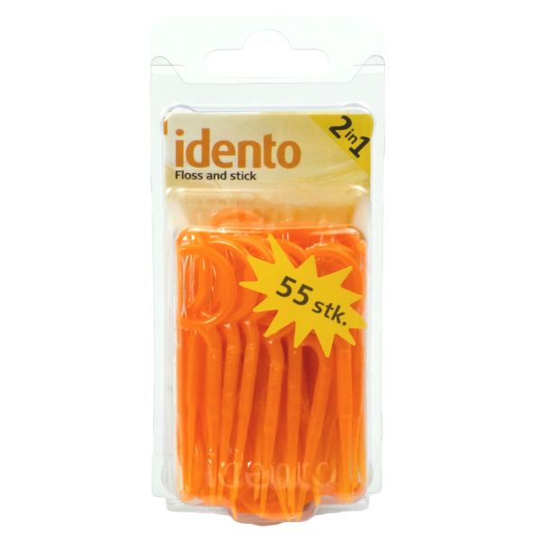Idento Floss and Stick 2 in 1 Orange