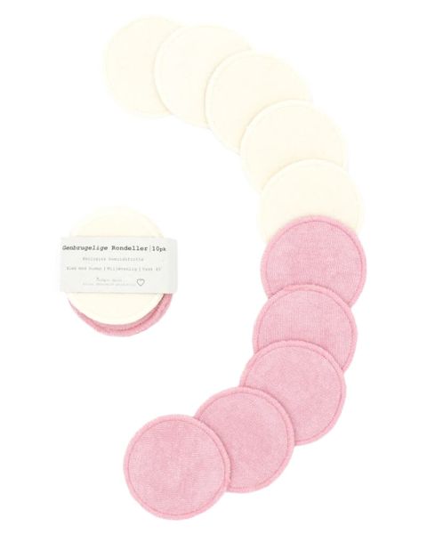 Recyclable Pad Natur White and Rosa