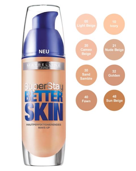 Maybelline SuperStay Better Skin, Flawless Finish Foundation - 30 Sand