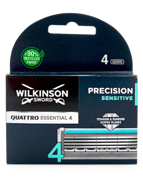 Wilkinson Sword Quattro Titanium Sensitive Rasierklingen (4 Stk)