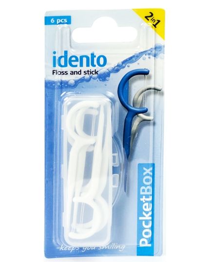 Idento Floss and Stick, TravelBox (hvid) (U)