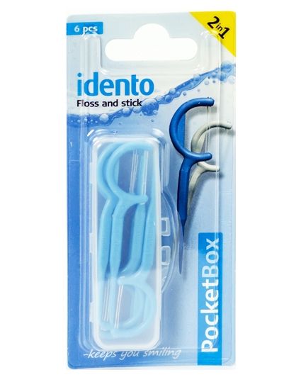 Idento Floss and Stick, TravelBox (blå) (U)