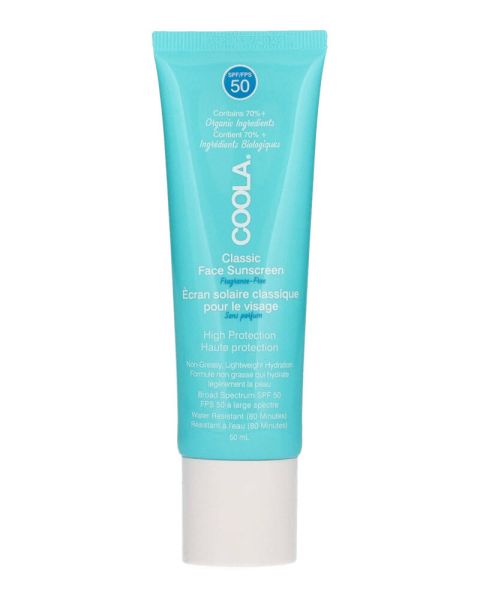 COOLA Classic Face Sunscreen Fragrance Free SPF 50