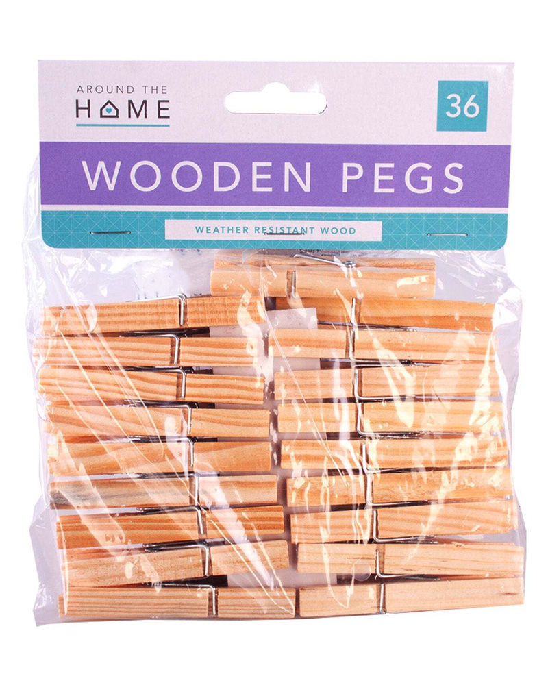 Wooden Clothes Pegs 36 Pack 36 stk.